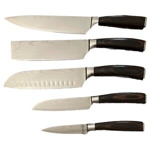 Kogami Steel Premium Knife Set 5 Pieces Japanese Inspired Design NEW